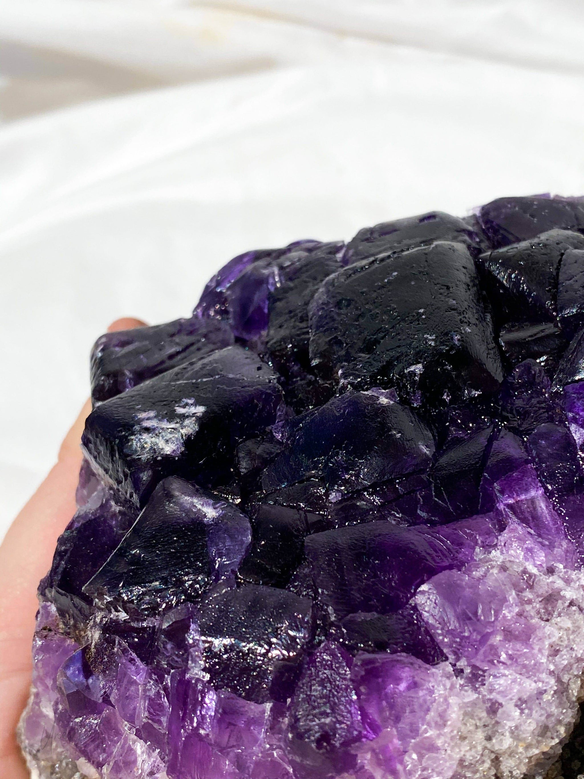 Huge Purple Fluorite Cluster cheapest with a Green Band from Mount Erciyes Kayseri