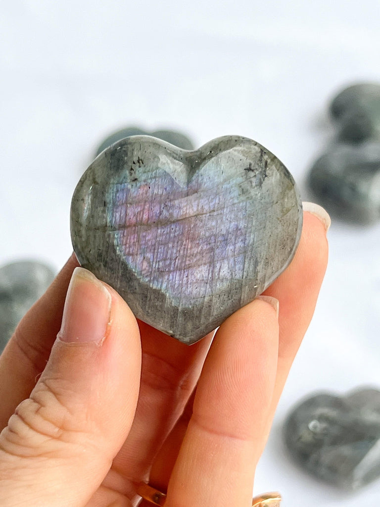 Labradorite Heart | Light | Medium - Unearthed Crystals