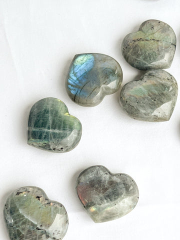 Labradorite Heart | Light | Large - Unearthed Crystals