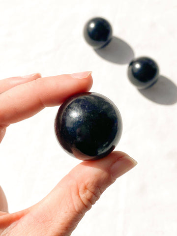 Jet Stone Sphere | Small - Unearthed Crystals