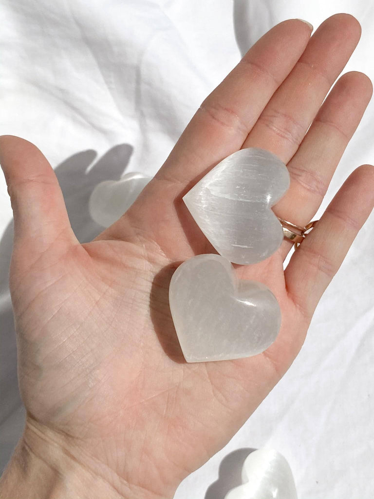 Selenite Heart | Small - Unearthed Crystals