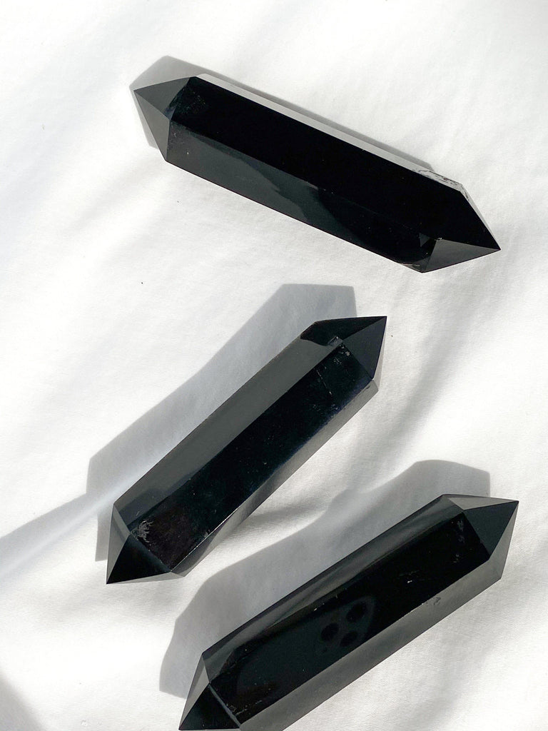 Black Obsidian Double Terminated Point | Large - Unearthed Crystals