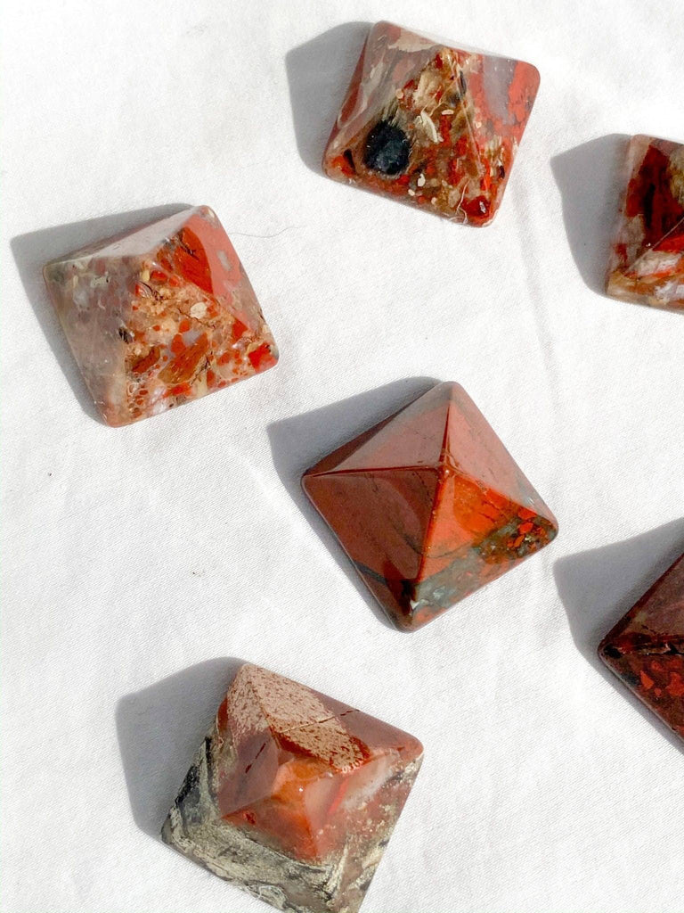 Brecciated Jasper Pyramid | Extra Small - Unearthed Crystals