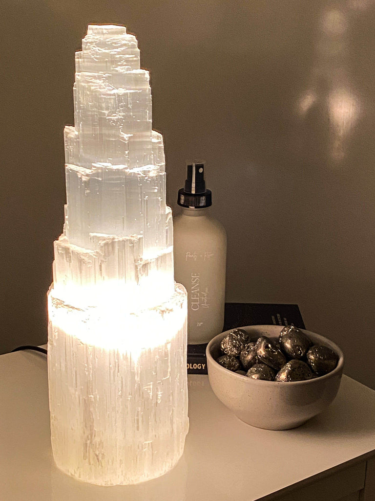 Selenite Lamp | Large - Unearthed Crystals