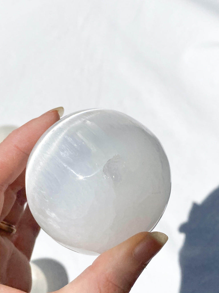 Selenite Sphere | Medium - Unearthed Crystals