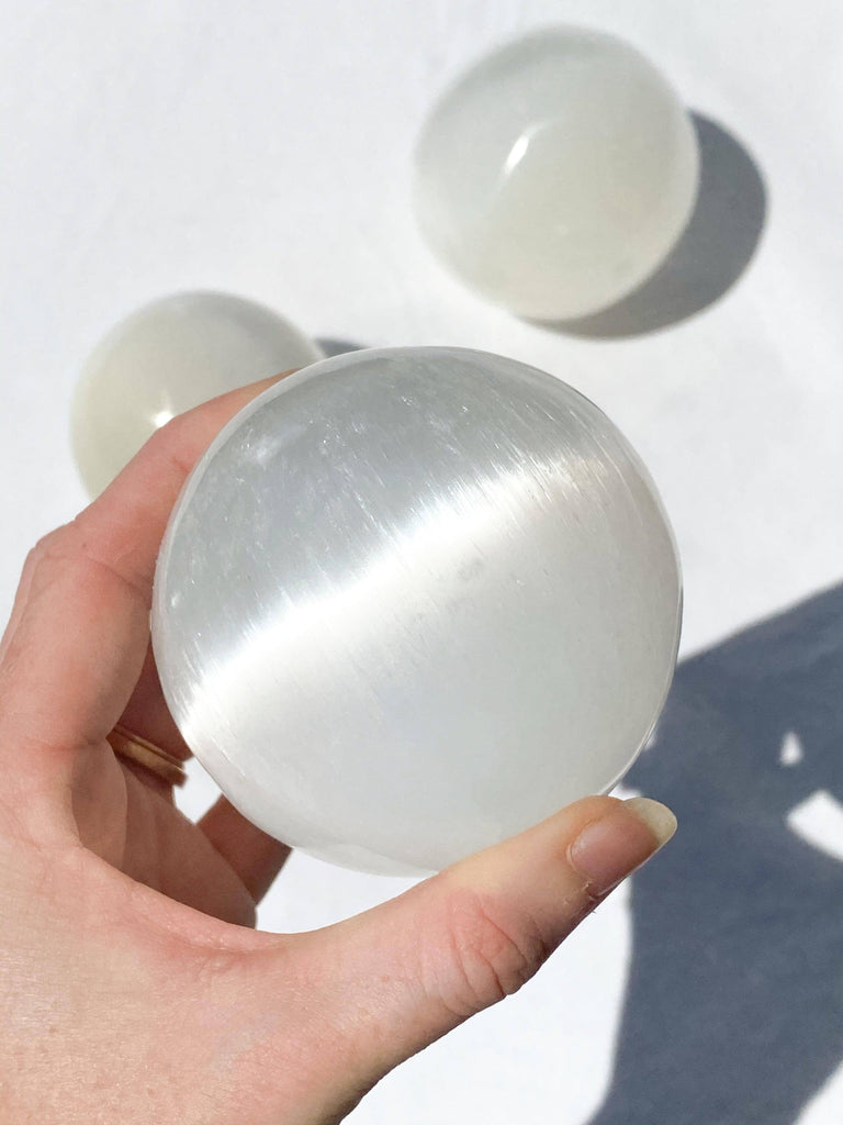 Selenite Sphere | Large - Unearthed Crystals