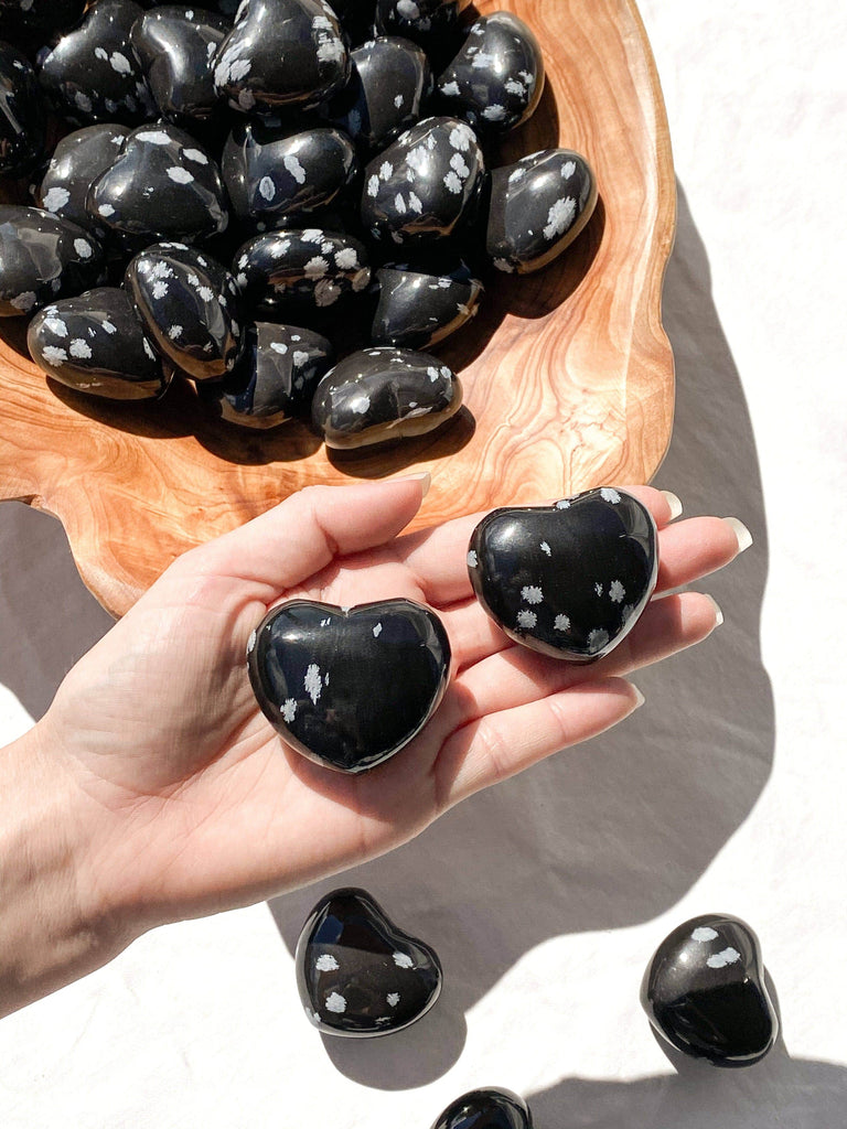 Snowflake Obsidian Heart | Large - Unearthed Crystals