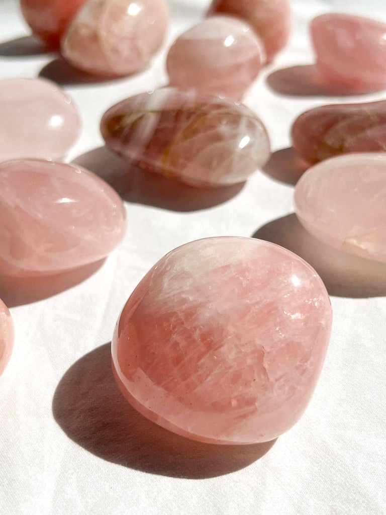 Rose Quartz Palm Stone | Large - Unearthed Crystals