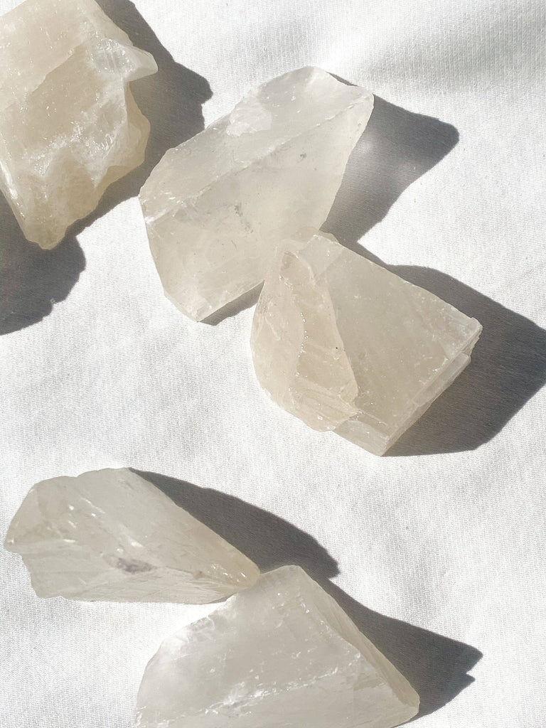 White Calcite Rough | Small - Unearthed Crystals